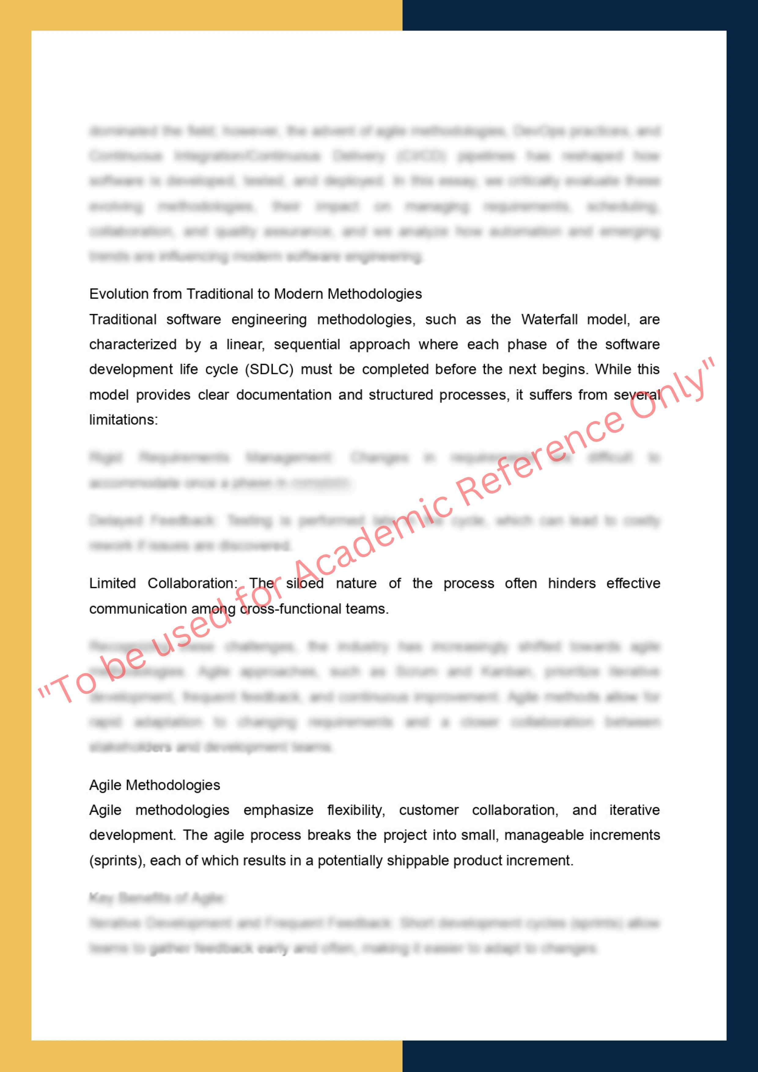 Assignment Sample Of Subject– COMP4001 Software Engineering 1